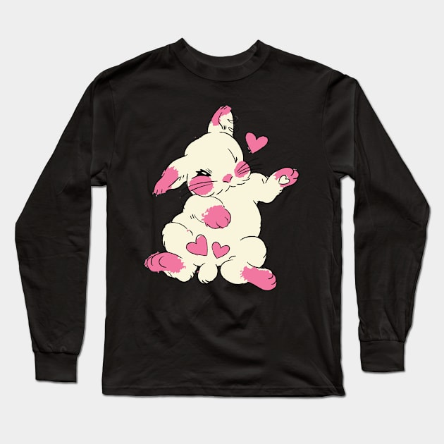 cute buuny Long Sleeve T-Shirt by lazykitty